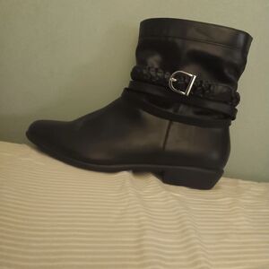 Black Leather Ankle Boots